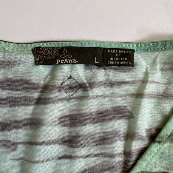 prAna Womens Aleah Top Lightweight Semi Sheer V Neck 3/4 Sleeve - Picture 3 of 4